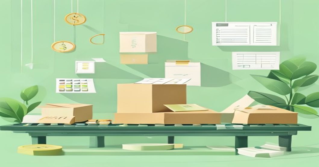 Ilustrasi perhitungan HPP cetak box kemasan dengan elemen biaya produksi dan karton