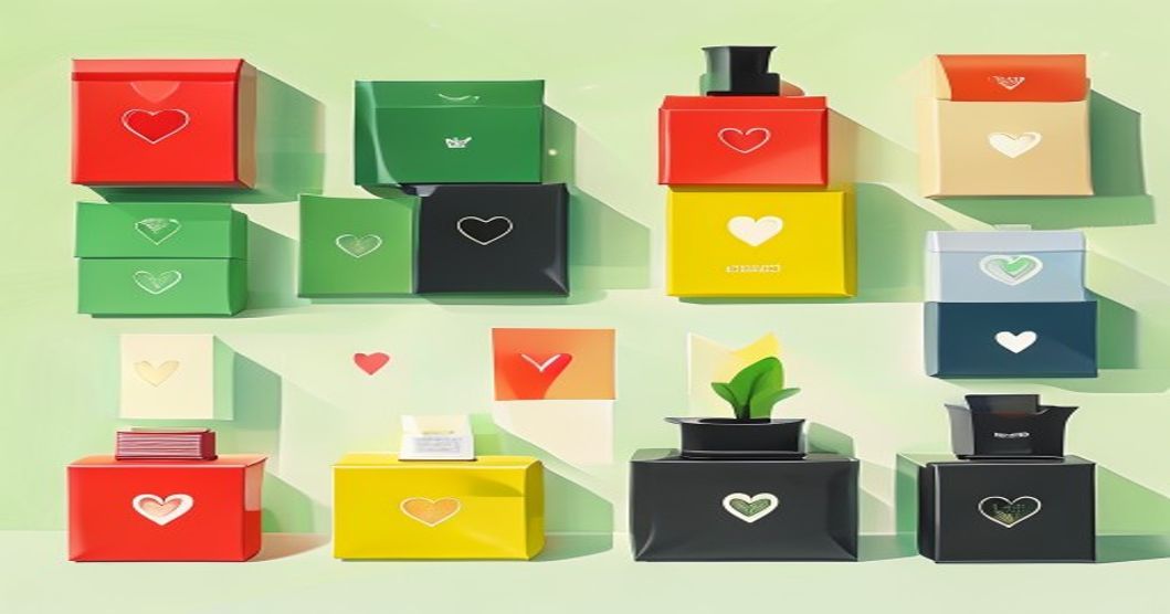 Berbagai kemasan produk berwarna-warni mencerminkan psikologi warna dalam desain packaging