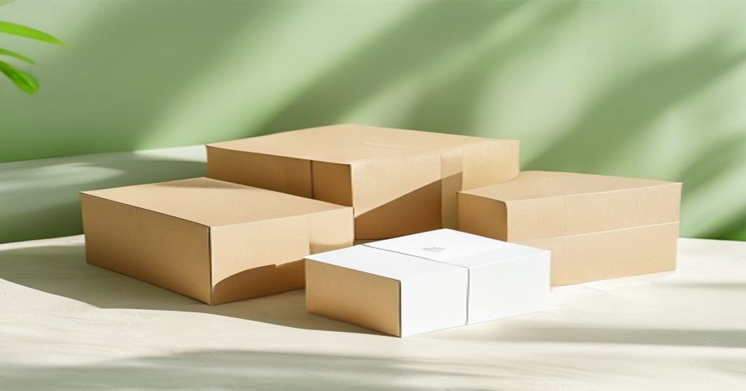 Kemasan polos kraft dan karton putih untuk reseller UMKM