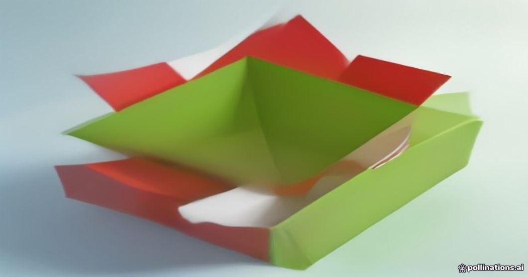 Ilustrasi dieline kemasan otomatis dengan garis potong dan 3D preview