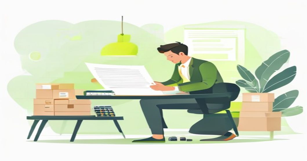 Ilustrasi membaca penawaran percetakan dengan teliti