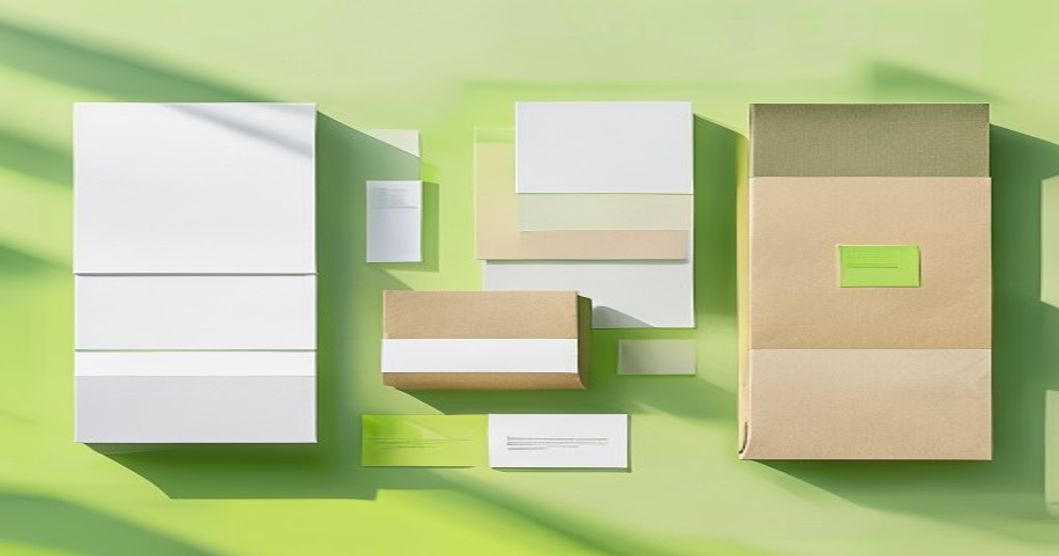 Perbandingan empat jenis kertas box kemasan: Ivory, Duplex, Art Carton, dan Kraft