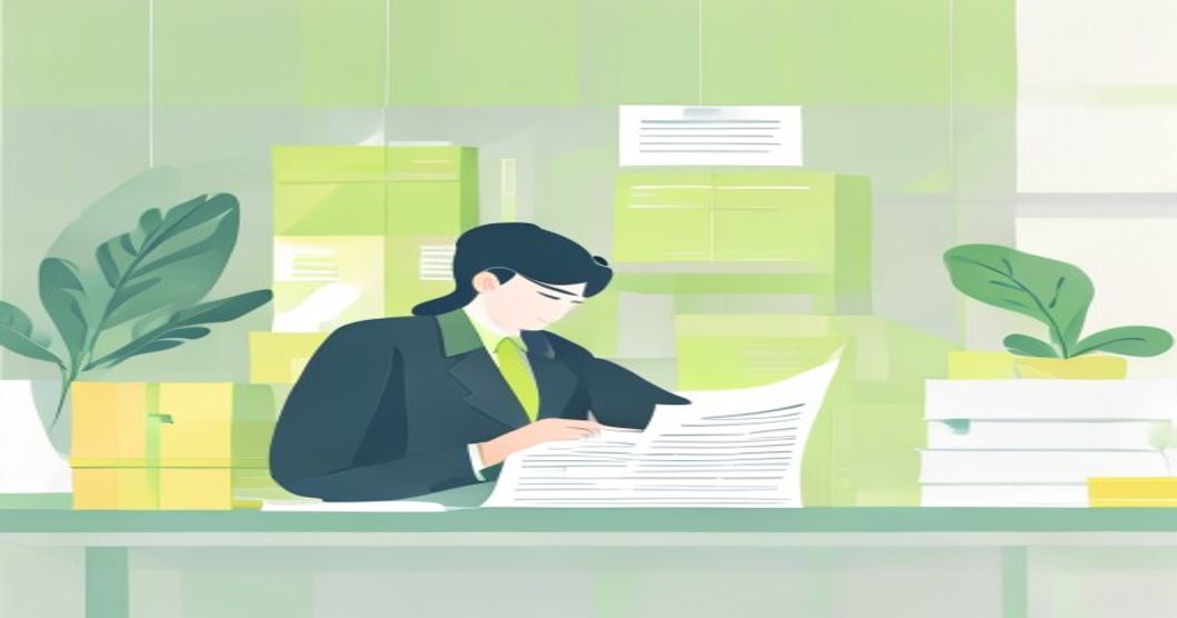 Ilustrasi membaca penawaran percetakan dengan teliti