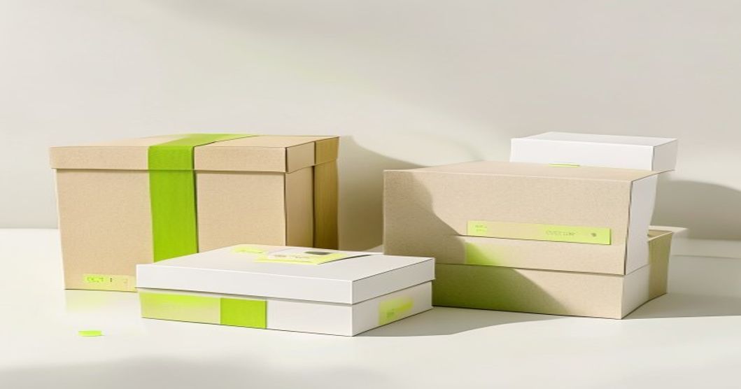 Kemasan polos kraft dan putih untuk reseller UMKM